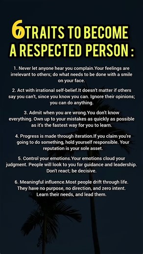 7 Key Traits of a Truly Respected Person