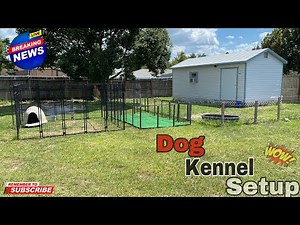 The New Outside Dog Kennel setup Tour ❗️