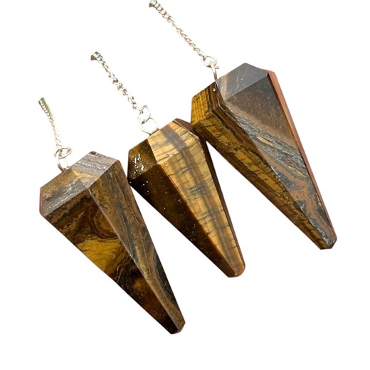 Tiger Eye Pendulum Necklace | Natural Tiger’s Eye Crystal Dowsing Pendulum | Protection & Intuition Healing Tool - Etsy Australia