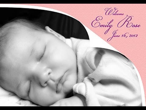Photoshop tutorial: How to make a baby or wedding announcement card from a photo