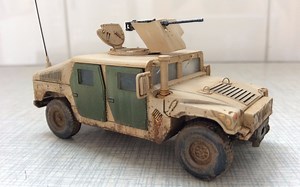 【1/72比例模型制作】 美军悍马吉普车（从开盒到完成）