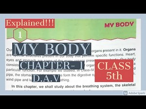 MY BODY| CHAPTER-1| CLASS- 5th| SCIENCE| DAV PUBLIC SCHOOL| HINDI| EXPLAINED!!!
