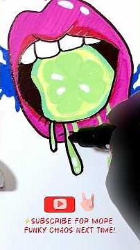 👄🍋‍🟩💦 Funky Art Vibes 🎨 Let Colors Do the Talking! #artvideo funkyart #shortsfeed