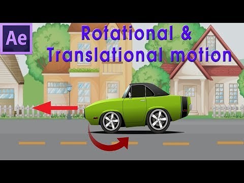 How to Creates the rotation of the wheel when the vehicle moves by After effects - 79