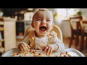 She Did It! 🥄 Baby's FIRST TIME Eating Independently! (Messy & Adorable!) #BabyFirsts #SelfFeeding