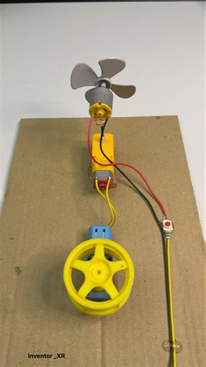 Fan wind direction control with dcmotor #diy #project #youtubeshorts #motor #youtubeshorts