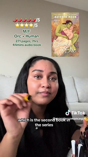 📚BOOK REVIEW: Games with the Orc by @Kathryn! Wow what a story. Its sweet and spicy just the way I like it. #gameswiththeorc #kathrynmoon #booktok #monsterromance #monsterromancebook