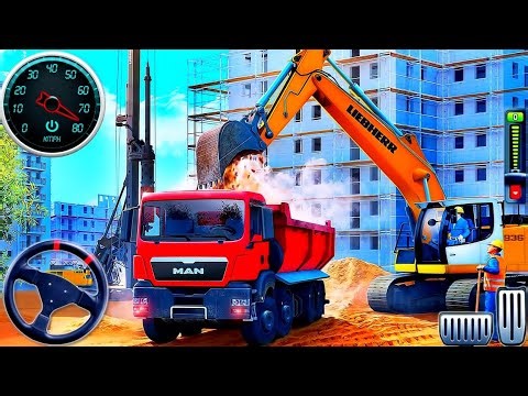 Highway City Road Builder Construction 2025 - Real Excavator Loading Simulator 3D - Android Gameplay