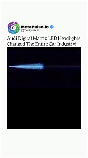 MetaPulse.io | The Pulse of the Modern World on Instagram: "💡 Audi's Digital Matrix LED headlights are wild, they use 1.3 million micromirrors per unit, each flicking up to 5,000 times per second to literally project patterns onto the road. This tech turns the headlight into a high-resolution projector, allowing adaptive high-beam masking, welcome animations, and even lane-guidance graphics on certain models. It's one of the most advanced lighting systems in production today, though some featur