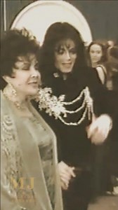 Michael Jackson Accompanying Elizabeth Taylor at Her 65th Birthday Celebration
