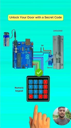 Keypad Security System with Arduino💥🥰 #electrical #industrialelectrician #electrician #metaldetector