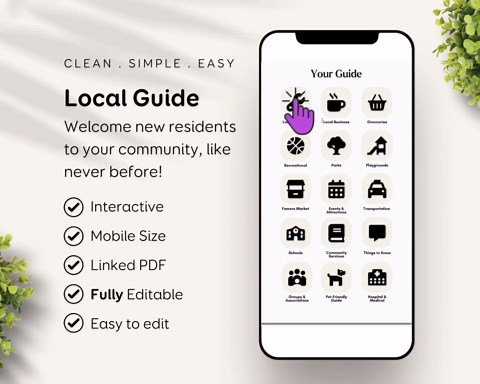 Realtor Local Guide | Digital Real Estate Community Guide Canva Template, Neighborhood City Guide, Relocation Guide Realtors Gift, RE1 - Etsy