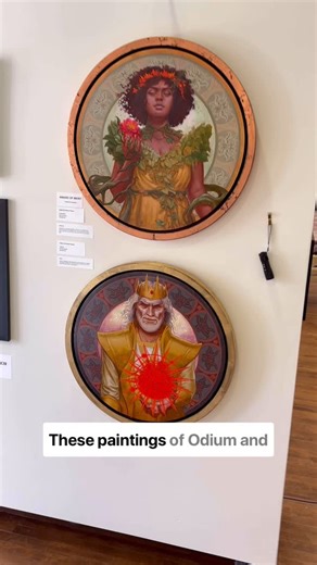 Brandon Sanderson Fan Page on Instagram: "These incredible pieces are for sale at @thecompassgallery now! Whoever ends up buying them, I’m insanely jealous! Make sure to check out @andrewpaynestudio and @artofkatiepayne and their other work! #cosmere #brandonsanderson #fantasy #thewayofkings #books #stormlightarchive #trending #bookish #bookstagram #fantasybooks #odium #cultivation #cosmereart #art #artgallery"