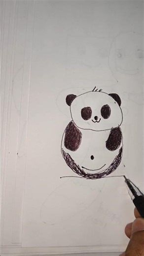 Super Cute Baby Panda Drawing #shorts