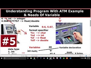 C Language | understanding what is program with ATM example and variables need | part 5
