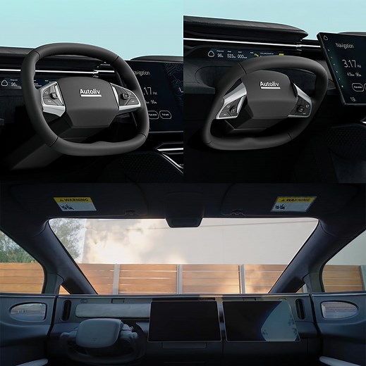 Autoliv Unveils Foldable, Retractable Steering Wheel for Fully Autonomous Vehicles