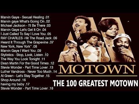 Motown Songs 70s 80s -- The Four Tops, Marvin Gaye, Jackson 5, Al Green, Stevie Wonder and more