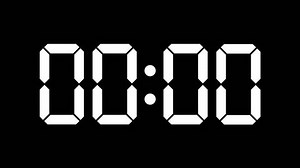 Digital clock of 60 seconds with regular hundredths, 4K UHD, optimized for 25 fps to avoid frame rate distortions and interpolation artifacts - White on black - arzawen.com/timer