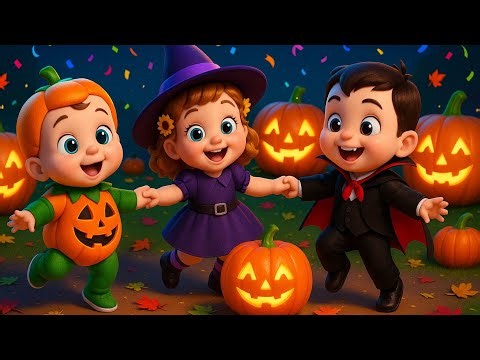 Halloween dance party 🎃🌙 | Trick or Treat | Nursery Rhyme & Kids Song | KinderFun