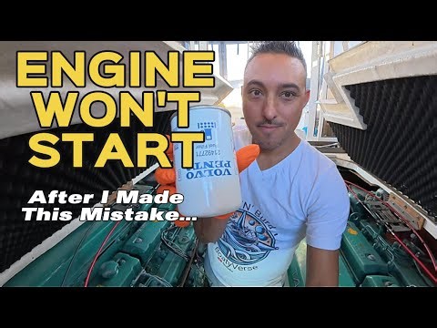 I Made a BIG Mistake… Now the Engine Won’t Start! | Fuel Filter Service Fail Volvo TAMD 61A