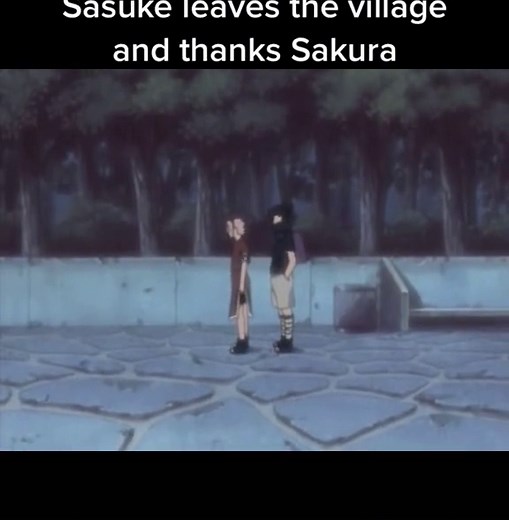 Sasuke Leaving Sakura - Emotional Scene