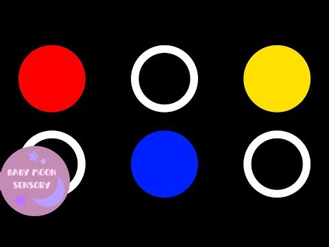 Newborn Color Sensory Video | High Contrast | Baby Sleep Music
