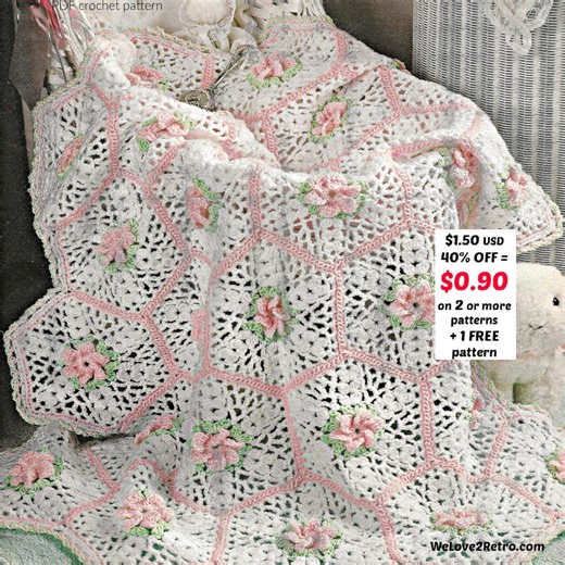 Vintage Lacy Crochet Baby Blanket Pattern - PDF Heirloom Lovey Afghan Tutorial for Beginners - Etsy