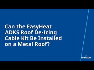 Can the EasyHeat ADKS Roof De-Icing Cable Kit Be Installed on a Metal Roof?