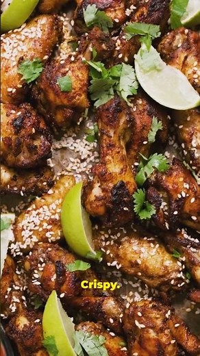 Air fried chicken wings in Air Fryer in 8 mins #foodie #crispychickenwings#usa