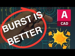 How to burst a block in AutoCAD ?? (Different from explode!!)