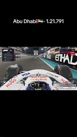 F1 Hot Lap in Abu Dhabi - Record Time of 1.21.791