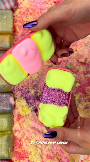 Best Satisfying on Instagram: "Soap Boxes With Foam Glittery 💛✨💚💗🩷✨ Vb alla_asmr_youtube #asmr #asmrsoap #soapasmr #soap #soaps #relaxing #soapwithfoam #crispysoap #glittery #soapboxes #drysoap #soapdry #drysoapasmr #soapsound #reels #soapcrushing #glitter #asmrcommunity #soapcommunity"