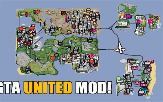 【圣安地列斯】美国地图模组（外加罪恶都市和自由城）