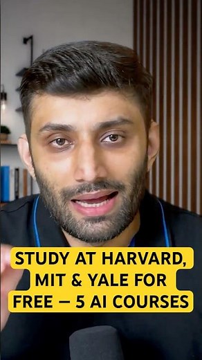 5 FREE Harvard, MIT & Yale AI Courses (No ₹2 Lakh Needed)