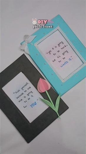 DIY photo frame 🎀🌷🤍 | easy diy paper craft ideas | diy aesthetic home decor tutorial | diy frames