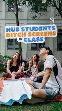 NUS students ditch screens, phones and devices in class for a screen-free environment