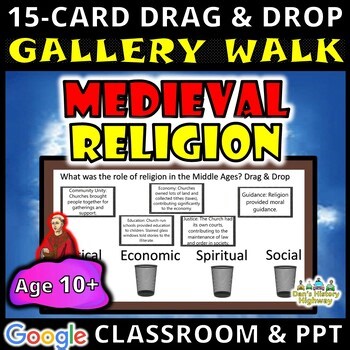 Medieval Religion – Digital Drag & Drop Card Sort History Lesson | Grades 5–8