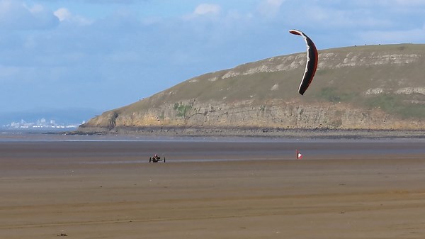 VIDEO: Brean beach is hosting the kite buggy racing national championships this weekend - read more at: https://www.burnham-on-sea.com/news/photos-kite-buggy-racing-national-championships-held-on-brean-beach/ | Burnham-On-Sea.com