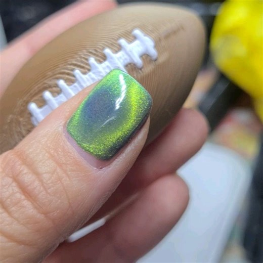 Whatcha on Instagram: "Football magnet, available in the @polishedgamers project For the sports theme, I continued to take inspiration from Madden 24 and made a soccer ball magnet. This is a 3D printed magnet design. It is made of PLA material which is biodegradable, and contains three pieces of neodymium magnet for magnetic nail polish effect. Dimensions: 32mmx57mmx26mm approximately. Cap 30 $12.00"