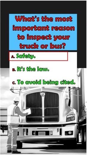 CDL Knowledge: Why Inspect Your Vehicle? #generalknowledge #braking #automobile #dmv #trucking