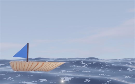 小船在海上行驶的动画制作