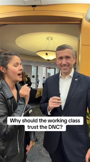 40K views · 580 reactions | I asked @kenmartin1973, chair of @thedemocrats, MY biggest question: why should the working class trust the DNC? @crookedmedia | Amanda's Mild Takes | Facebook