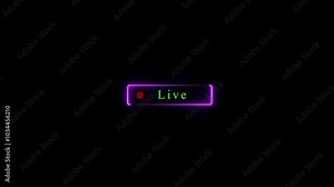 Live Stream sign. Red symbol, button of live streaming, broadcasting, online stream emblem. For tv, shows and social media live performances Simple live streaming icon animation. Stock Video