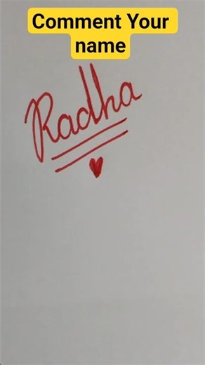 ✨ Cursive Name Art | Stylish Name Writing in Cursive | Calligraphy for Beginners #shorts #radha