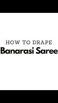 Banarasi Saree Drape | saree draping new style | drape a saree perfectly | Tia Bhuva