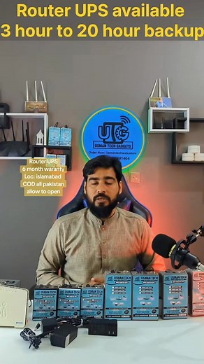 Router UPS this is Power Bank / UPS for any internet Router and its work on all type of Fiber Routers, Router, Modems, ONT, ONU etc this is 12v/9v 1A, 2A, 3A all in one Router UPS very easy 1 time plug & play installation & then use on Permanent bases 6 month Backup warranty Variant 3, 6 10, 16, 20 Hour Backup available Shop Now: Usmantechwala.store call, whatsapp: 0307-1401404 #routerups #viral #illu #fyp #usmantechwala #creatorsearchinsights #Creativeinside #router#routers | Usman Techwala
