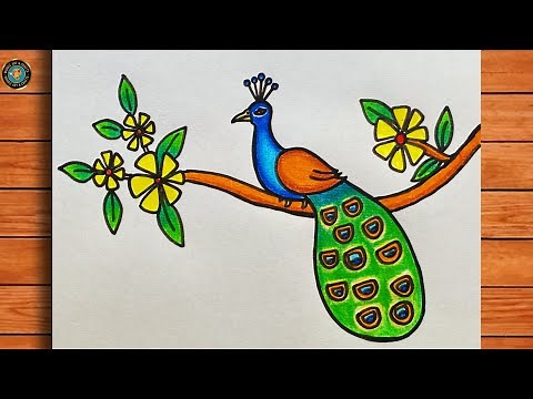 Peacock drawing easy and beautiful😍| How to draw a beautiful Peacock easy| Mor drawing#peacock