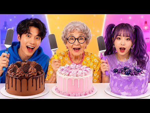 NEW 123 GO! 👵 GRANDMA vs 💜 RUMI COOKING CHALLENGE! 🍰 Who Will Be The Winner?