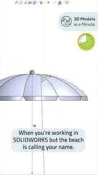 Modeling an Umbrella in SOLIDWORKS: 3D Models in a Minute 18