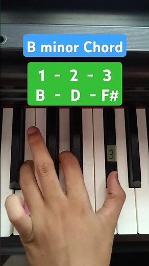 How To Play B minor Chord On Piano?